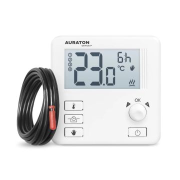 AURATON bezvadu dienas termostats ar grīdas sensoru Cetus P - papildus aizsardzība