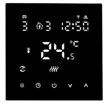 AURATON bezvadu istabas termostats 2YA (melns) - vienkārša apkures vadība